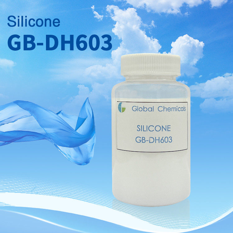 Emulsi pelembut silikon GB-DH603 Untuk Rayon Katun Kain Campuran Modal Dipintal Terutama Untuk Mencapai Handle Lembut Leles yang Luar Biasa