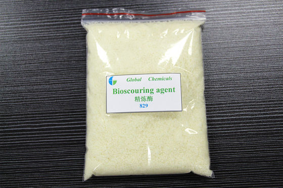 Enzim pencuci bubuk kuning pucat Menurunkan Berat Badan / Kehilangan Bioscouring Agent 829