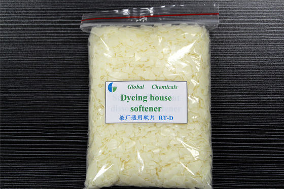 Cationic Textile Finishing Fabric Softener Flakes Dirancang untuk Rumah Pewarnaan
