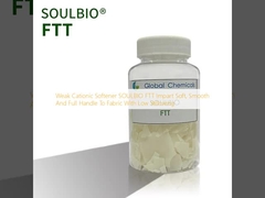 Soft Cationic Softener SOULBIO FTT memberikan lembut, halus dan penuh pegangan untuk kain dengan kuning rendah