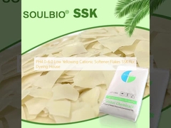 PH4.0-6.0 Cationic Softener Flakes Low Yellowing SSK Untuk Rumah Pewarnaan