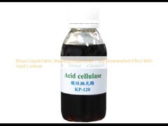 Enzim Pencucian Kain Cairan Kecokelatan KP - 120 Efek Pencucian Batu Dengan Kontras yang Jelas