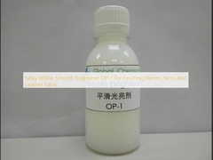 Milky White Smooth Brightener OP-1 Untuk Menyelesaikan Denim, Benang Dan Kain Kulit