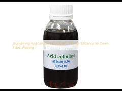 Biopolishing Acid Cellulase Enzyme KP - 118 Efisiensi Tinggi Untuk Mencuci Kain Denim